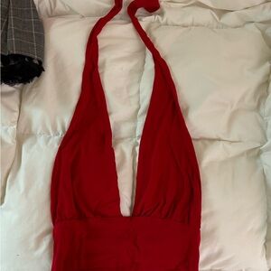 Red Halter Neck top